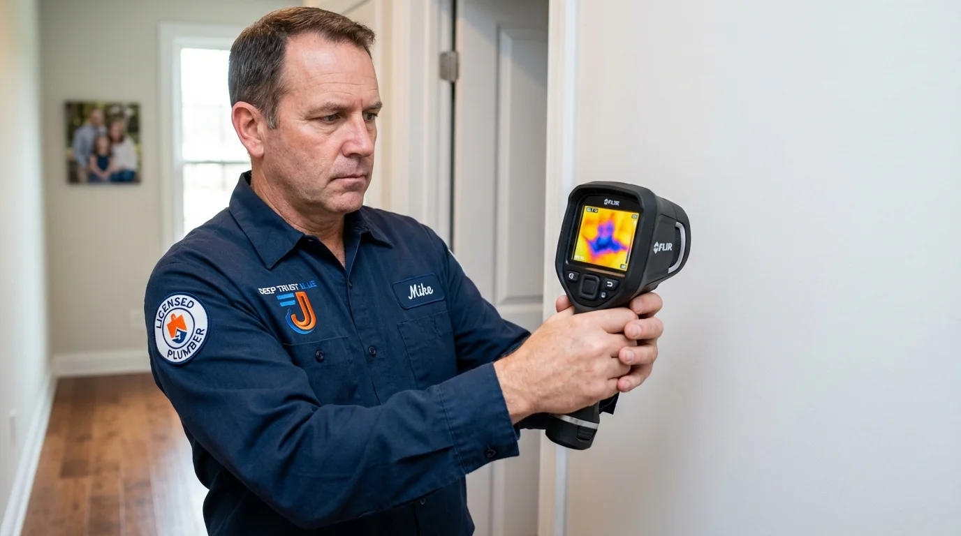 Thermal imaging leak detection by Johns Plumbing LLC in Washburn